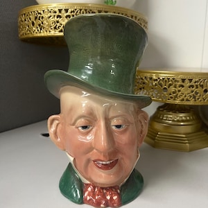 Vintage Charles Dickens Beswick Mr. Michener large Toby jug ceramic. “The Deeds”