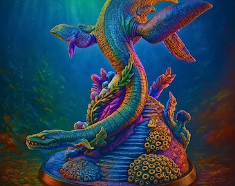 WhirlpoolFang STL Miniature — Presupported Resin 3D Print (32 & 75 mm) Boss Monster for DnD