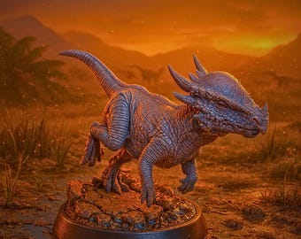 ThornscaleRunner STL Miniature — Presupported Resin 3D Print (32 & 75 mm) for DnD