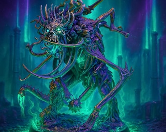 Infernal Bone Fiend STL Miniatur: DnD Boss Monster (32 & 75 mm Digital Download