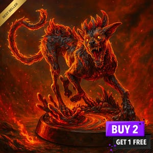 Demonic Hound STL | Hell Beast Monster | 3D Print for DnD & Tabletop RPG