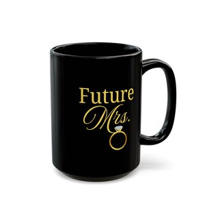 未来のミセスコーヒーマグ、婚約した花嫁のティーカップ、結婚祝い、ブライダルシャワーのプレゼント、婚約者の陶器製ドリンクウェア