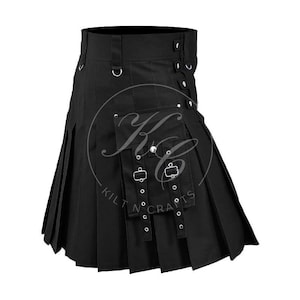 Cotton Utility Kilt: Scottish Menswear, Gothic Steampunk Fashion