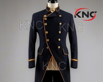 Men's Military Tailcoat: Victorian Steampunk Gothic Cosplay Costume