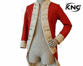 イギリス軍のレッドコート衣装：18世紀のウール製独立戦争時の制服