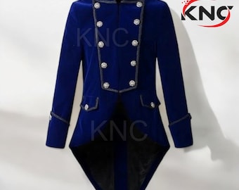 Herren Samt Steampunk Tailcoat - Handgefertigtes gotisches viktorianisches Kostüm