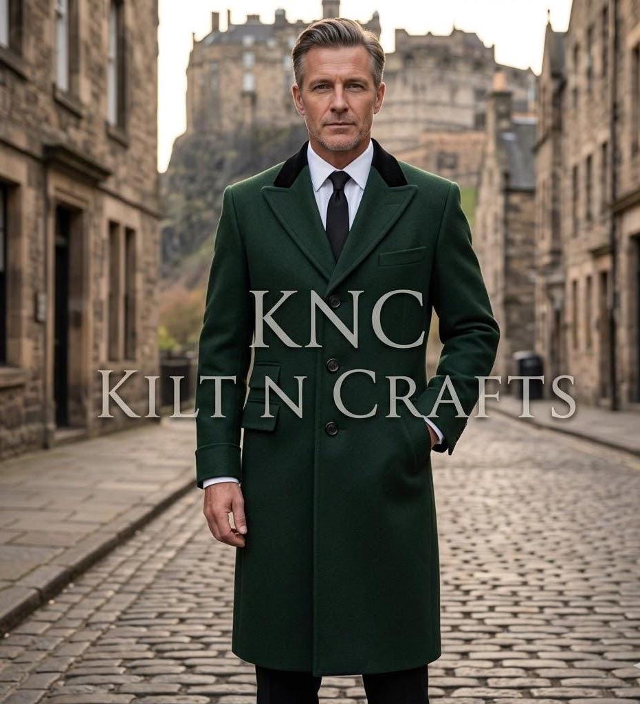 Chesterfield Coat With Velvet Collar - Etsy