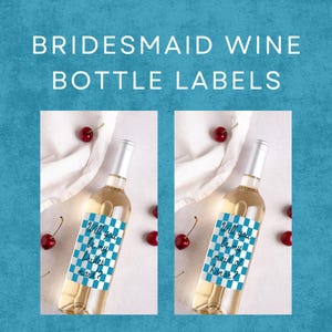 Editable Bridesmaid Wine Bottle Label Template – Will You Be My Bridesmaid Proposal – Printable Canva Design – Bachelorette Party Favor