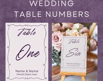Sketch & Sip Customizable Wedding Table Number Templates – Digital Download for Reception | Printable Canva Template