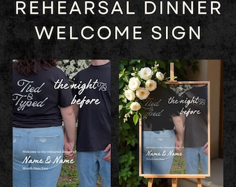 Customizable Rehearsal Dinner Welcome Sign – Editable Canva Template (Digital Download)