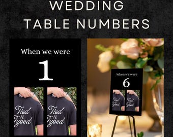 Snapshot Customizable Wedding Table Number Templates – Digital Download for Reception | Printable Canva Template