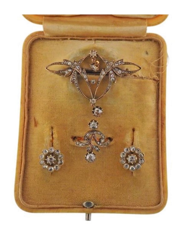 Beautiful Antique 19th Century Diamond 14k Gold Diamond - Etsy