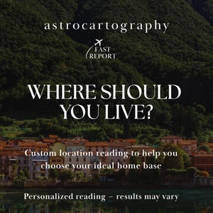 Personal Astrocartography Relocation Report – PDF Reading with Location Guidance Based on Your Birth Chart