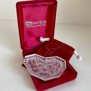 Waterford Crystal 12 Days of Christmas Two Love Doves Ornament 1985