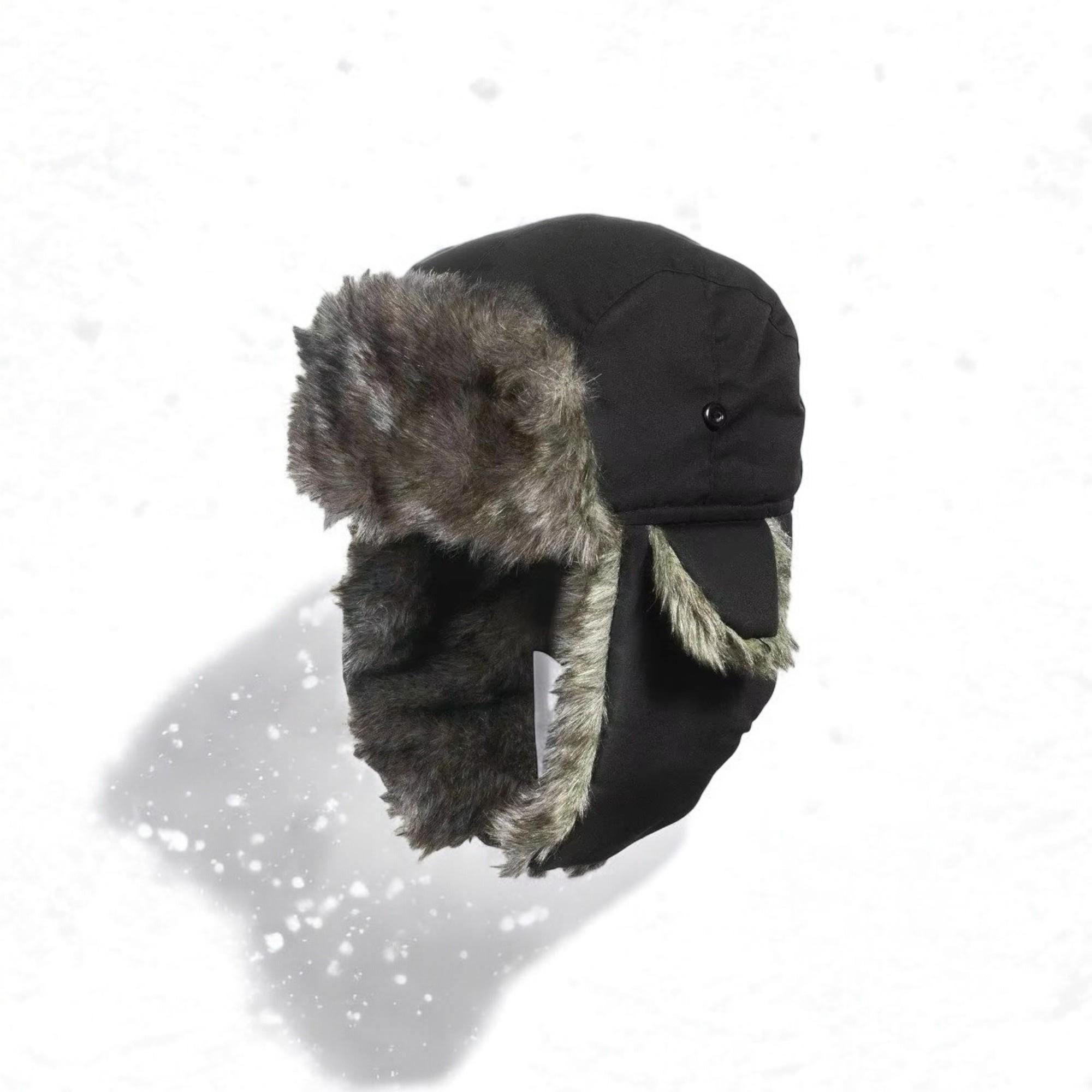 Warm Faux Fur Trapper Hat with Ear Flaps Windproof Waterproof Snow Ski Hat Winter Trooper Hat - Men main image 2