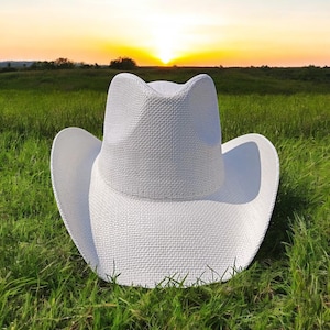 Fashion Cowboy Hat | Vintage Thick Straw Sun Hat for Men | Women | Large Jazz Summer Hat Gift for Outdoor Country Lovers