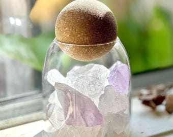 Borosilicate Glass Jar with Ball Cork Lid: Rustic Pantry Storage (17 oz)