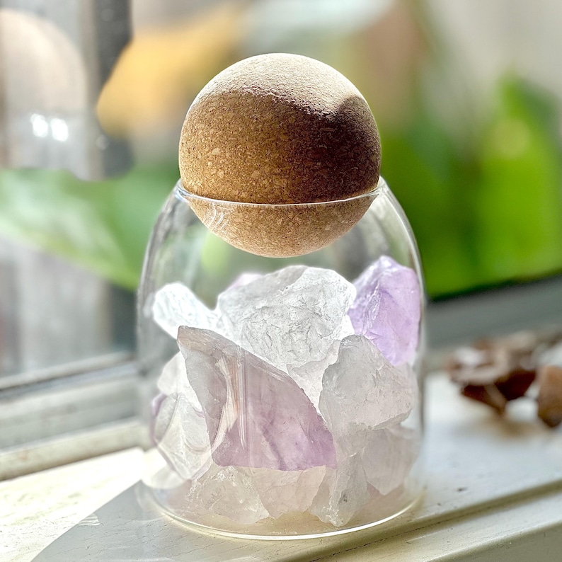Borosilicate Glass Jar With Ball Cork Lid: Rustic Pantry Storage (17 Oz ...