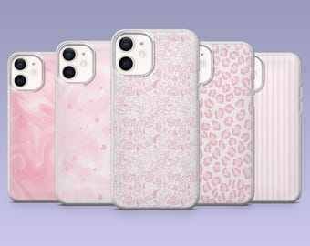 Light Pink Phone Case Simple Girly Pink Aesthetic Cover for iPhone 16,15, 4,13,12 Samsung S25Fe,S24,S23,S22,A16,A26,A56 Pixel 9Pro,8A,7
