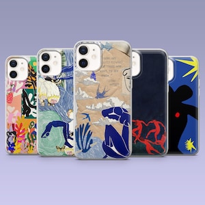 Henri Matisse Phone Case Abstract Art Matisse Painting Cover for iPhone 16,15,14,13,12 Samsung S25Fe,S24,S23,S22,A16,A26,A56 Pixel 9Pro,8A,7