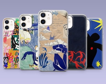 Henri Matisse Phone Case Abstract Art Matisse Painting Cover for iPhone 16,15,14,13,12 Samsung S25Fe,S24,S23,S22,A16,A26,A56 Pixel 9Pro,8A,7