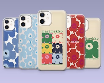 Marimekko Floral Phone Case Scandinavian Flower Cover for iPhone