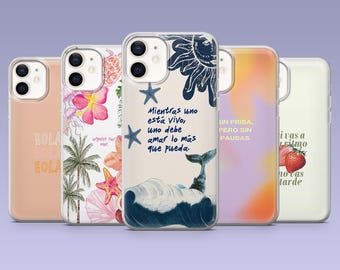 Spanish Quote Phone Case Spain Summer Spanish Saying Cover for iPhone 16,15,14,13,12 Samsung S25Fe,S24,S23,S22,A16,A26,A56 Pixel 9Pro,8A,7