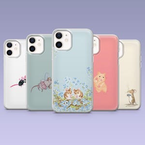 Cute Mouse Phone Case Kawaii Rat Small Animal Cover for iPhone 16,15, 14,13,12 Samsung S25Fe,S24,S23,S22,A16,A26,A56 Pixel 9Pro,8A,7