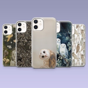 Night Owl Phone Case Wisdom Bird Moonlit Owl Cover for iPhone 16,15, 4,13,12 Samsung S25Fe,S24,S23,S22,A16,A26,A56 Pixel 9Pro,8A,7