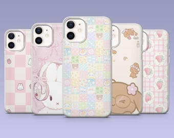 Cutecore Phone Case Kawaii Cute Pink Cover for iPhone 16,15, 4,13,12 Samsung S25Fe,S24,S23,S22,A16,A26,A56 Pixel 9Pro,8A,7