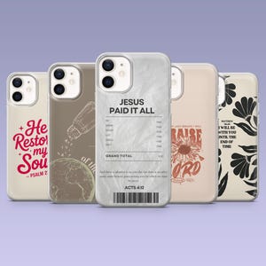 Jesus God Phone Case Christian Prayer Bible Verse Cover for iPhone 16,15, 4,13,12 Samsung S25Fe,S24,S23,S22,A16,A26,A56 Pixel 9Pro,8A,7