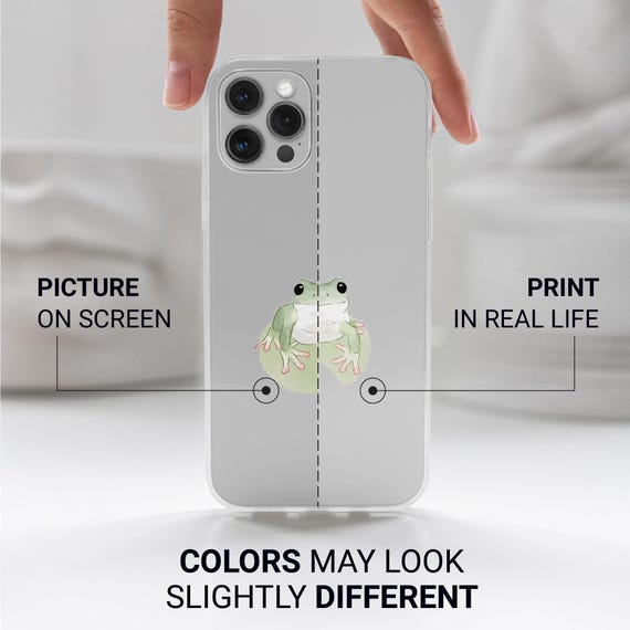 Clear Frog Phone Case Cute Amphibian Transparent Toad Cover for