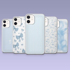 Baby Blue Phone Case Soft Pastel Light Blue Cover for iPhone 16,15, 14,13,12 Samsung S25Fe,S24,S23,S22,A16,A26,A56 Pixel 9Pro,8A,7