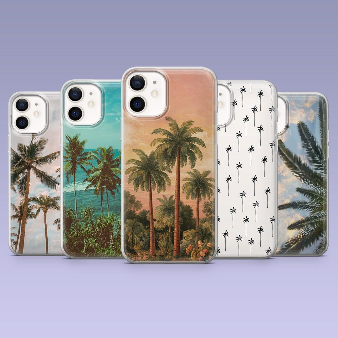 Palm Tree Phone Case Beach Sand Summer Vibes Cover for iPhone 16,15, 4 ...