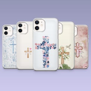 Jesus Cross Phone Case Faith God Christian Cover for iPhone 16,15, 14,13,12 Samsung S25Fe,S24,S23,S22,A16,A26,A56 Pixel 9Pro,8A,7