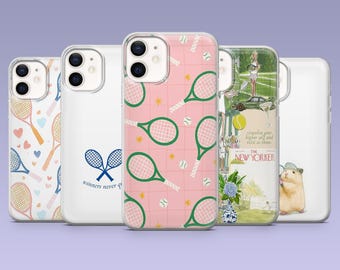 Tennis Phone Case Racket Sport Tennis Ball Cover for iPhone 16,15, 14,13,12 Samsung S25Fe,S24,S23,S22,A16,A26,A56 Pixel 9Pro,8A,7