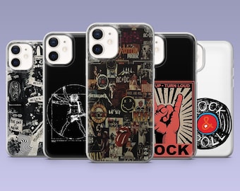 Hard Rock Phone Case Rock and Roll Grunge Punk Cover for iPhone 16,15, 4,13,12 Samsung  EyeS25Fe,S24,S23,S22,A16,A26,A56 Pixel 9Pro,8A,7