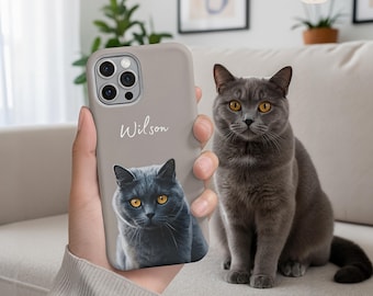Personalized Pet Phone Case for iPhone or Samsung Custom Cat Case Dog Phone Cover Dog Mom Gift