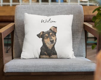 Almohada personalizada para mascotas con foto y nombre, almohada personalizada para perros, cojín personalizado para gatos, regalo para dueños de mascotas, mamás de perros, regalo conmemorativo para mascotas