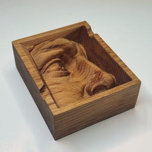 CNC Carved Wooden Face Art | 3D Abstract Human Face Sculpture | Handmade Wood Decor Box | Unique Artisan Gift | Modern Wall Accent