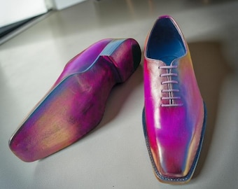 Handmade Wholecut Leather Oxfords: Custom Patina Dress Shoes