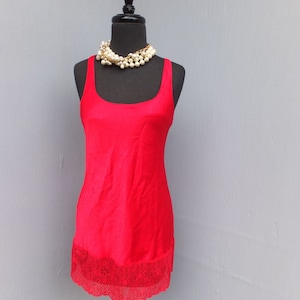 Vintage 1980s Victoria&#39;s Secret Baby Doll Nightie, Red Size P, Gold Label, Valentine&#39;s Day