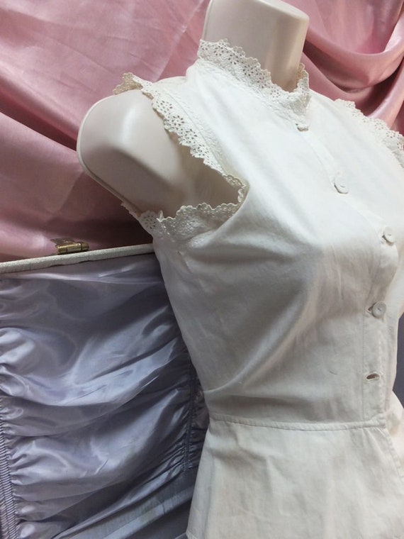 Victorian Girls Undergarment Set in White Cotton,… - image 2