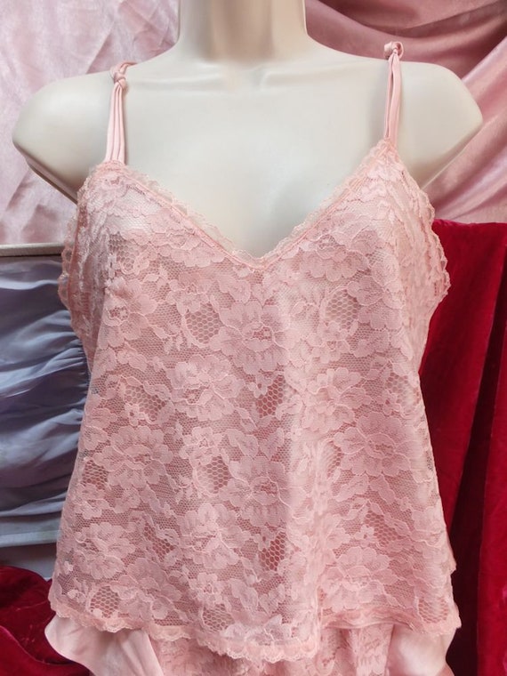 Vintage 1980s Victoria's Secret Pink Lace Pajama Set, Camisole & Brief 2 Pc  Pajamas, Valentine's Day Lingerie, Size M, Gold Label -  Canada