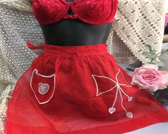 Vintage Bra, Playtex, RED Lace Bra 36C, Sexy Key Hole Bra, Lingerie, Underwire Foundation Garment