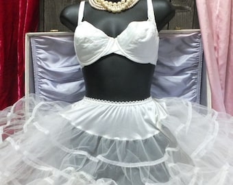 Reggiseno vintage MAIDENFORM, taglia 36C, bianco, push-up con ferretto, intimo modellante