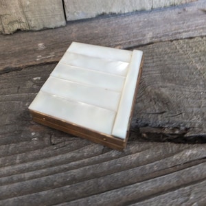 Vintage Powder Compact, Glamorous Makeup Case, Ladies Purse or Vanity Accessory, Collectible, Mother of Pearl