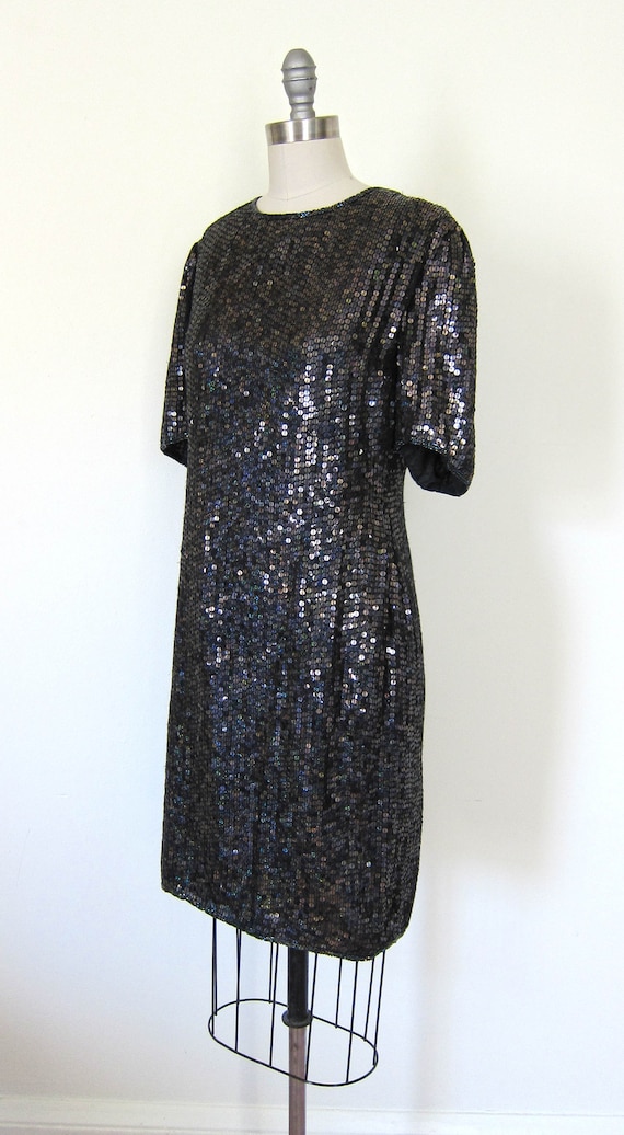Dazzling Sequin Dress - Vintage Khaki