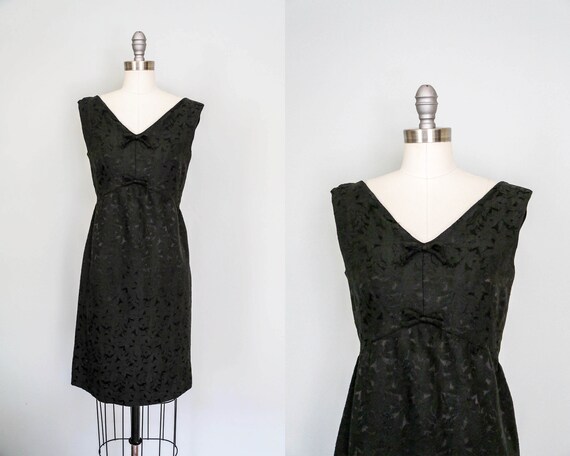 black empire waist cocktail dress