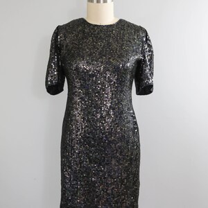 Vintage 90s Glittery Shift Dress ECI New York Women s Formal Evening Party Dress Vintage 1990s Black Sparkly Dress Lbd little Black Dress Etsy